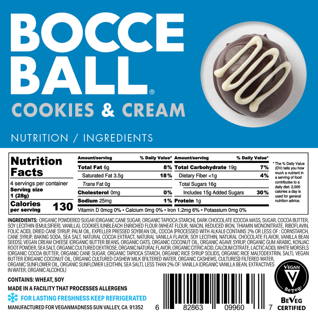 Cookies&Cream Bocce Balls (4 Pack)  Best Vegan Desserts in Los Angeles